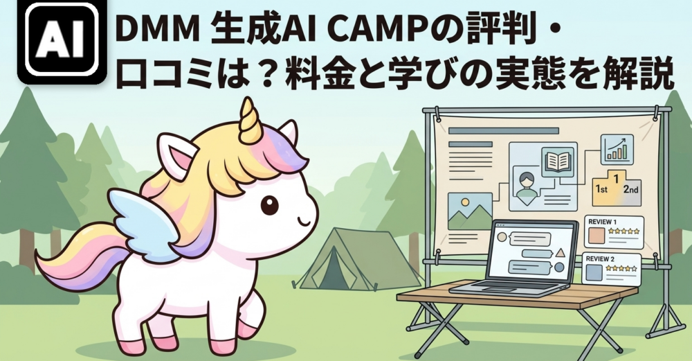 DMM 生成AI CAMPの評判・口コミは？料金と学びの実態を解説