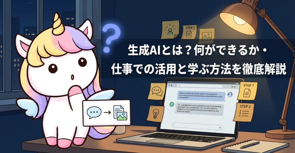 生成AIとは？何ができるか・仕事での活用と学ぶ方法を徹底解説