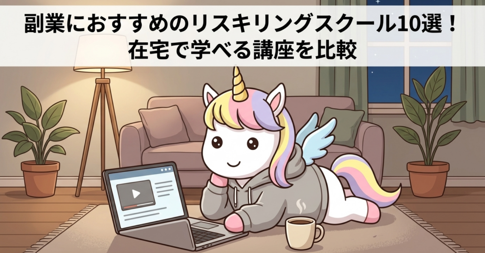 副業におすすめのリスキリングスクール10選！在宅で学べる講座を比較