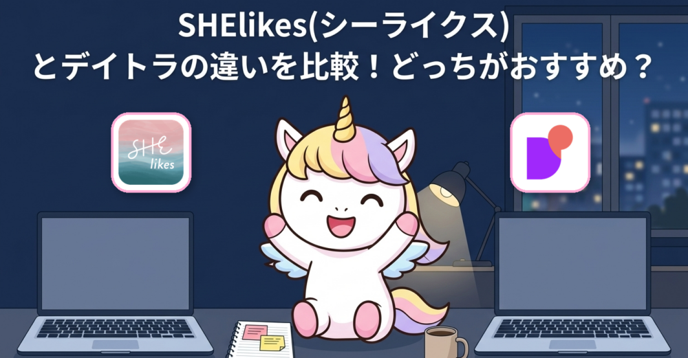 SHElikes(シーライクス)とデイトラの違いを比較！どっちがおすすめ？